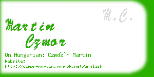 martin czmor business card